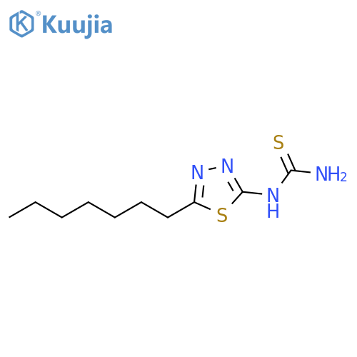 Thiourea, (5-heptyl-1,3,4-thiadiazol-2-yl)- structure