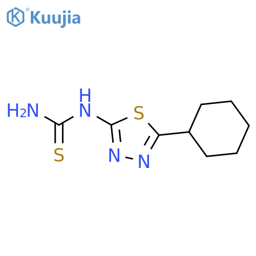 Thiourea, (5-cyclohexyl-1,3,4-thiadiazol-2-yl)- structure
