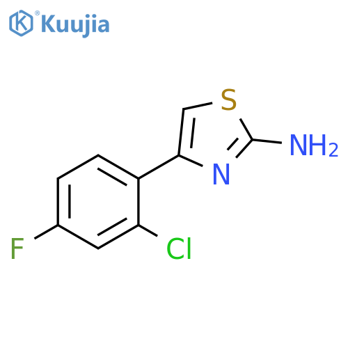 4-(2-chloro-4-fluorophenyl)-1,3-thiazol-2-amine structure