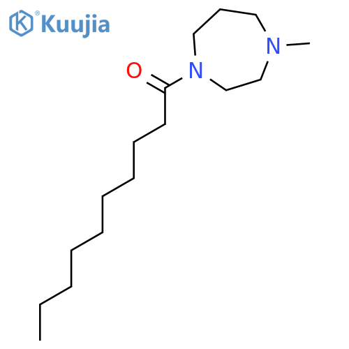 1H-1,4-Diazepine, hexahydro-1-methyl-4-(1-oxodecyl)- structure
