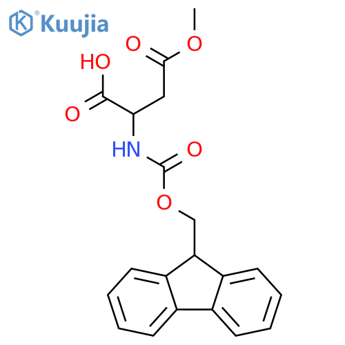 N-9-Fluorenylmethoxycarbonylaspartic acid β-methyl ester structure