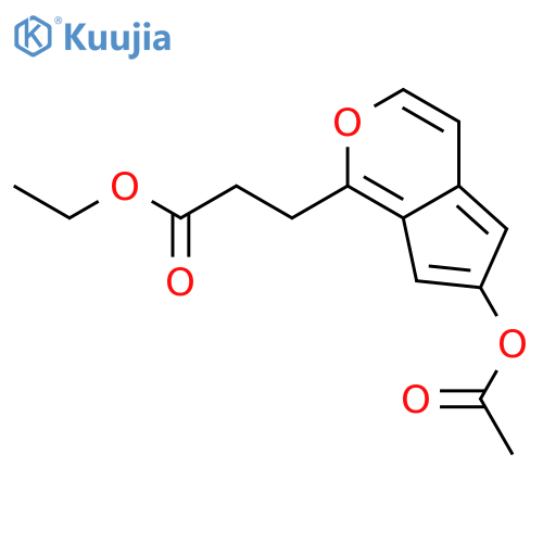 5-BENZOFURANPROPANOIC ACID, 6-(ACETYLOXY)-, ETHYL ESTER structure