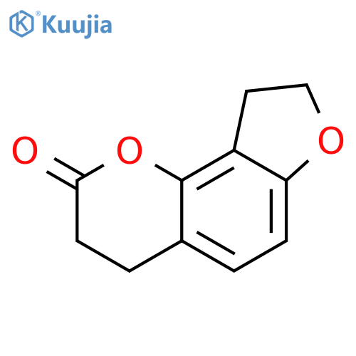 2H-Furo[2,3-h]-1-benzopyran-2-one, 3,4,8,9-tetrahydro- structure