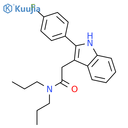 1H-Indole-3-acetamide, 2-(4-fluorophenyl)-N,N-dipropyl- structure