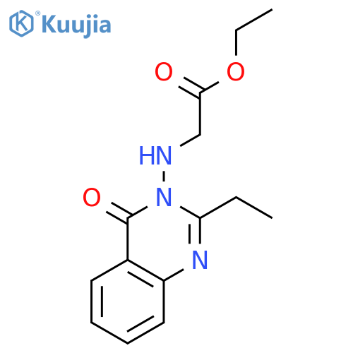 Glycine, N-(2-ethyl-4-oxo-3(4H)-quinazolinyl)-, ethyl ester structure