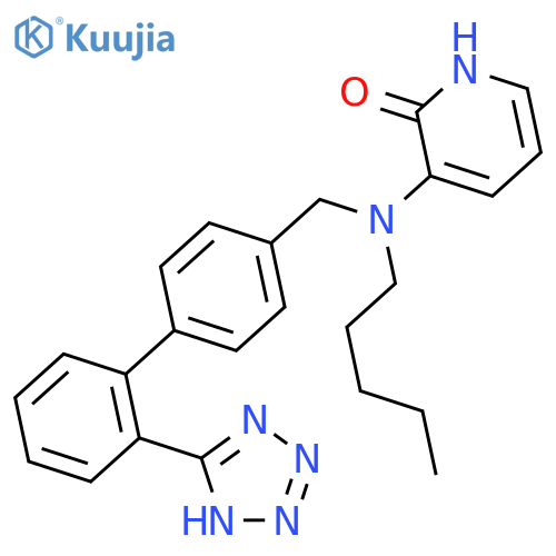 2(1H)-Pyridinone,3-[pentyl[[2'-(1H-tetrazol-5-yl)[1,1'-biphenyl]-4-yl]methyl]amino]- structure