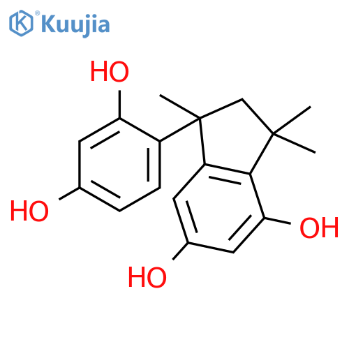 1H-Indene-4,6-diol, 1-(2,4-dihydroxyphenyl)-2,3-dihydro-1,3,3-trimethyl- structure