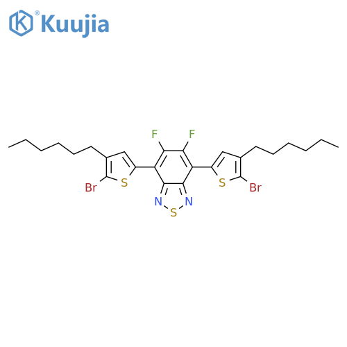 4,7-Bis(5-bromo-4-hexylthiophen-2-yl)-5,6-difluorobenzo[c][1,2,5]thiadiazole structure