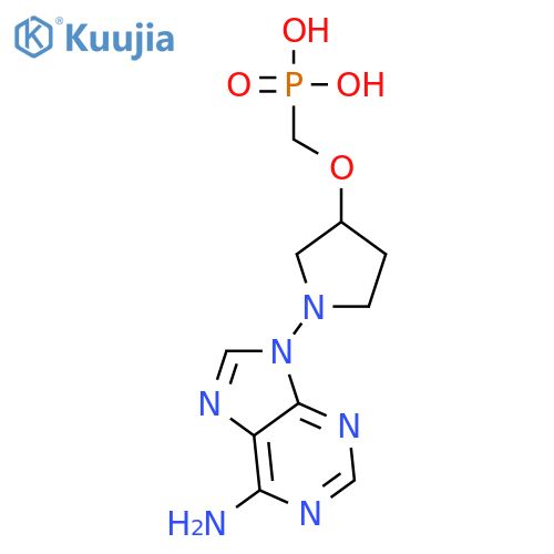 Phosphonic acid, [[[1-(6-amino-9H-purin-9-yl)-3-pyrrolidinyl]oxy]methyl]- structure