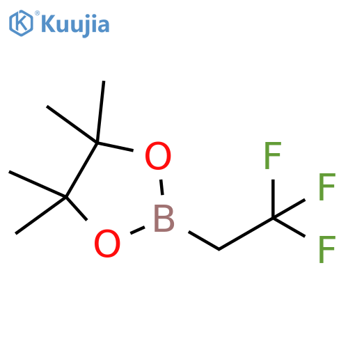 4,4,5,5-tetramethyl-2-(2,2,2-trifluoroethyl)-1,3,2-dioxaborolane structure