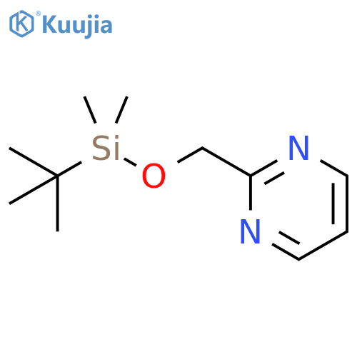tert-butyl-dimethyl-(pyrimidin-2-ylmethoxy)silane structure
