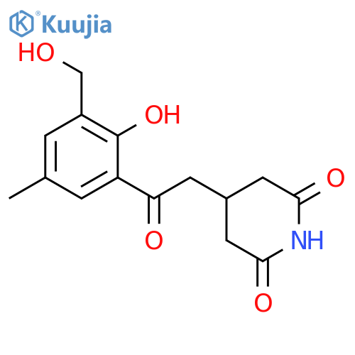 2,6-Piperidinedione,4-[2-[2-hydroxy-3-(hydroxymethyl)-5-methylphenyl]-2-oxoethyl]- structure