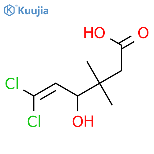 5-Hexenoic acid, 6,6-dichloro-4-hydroxy-3,3-dimethyl- structure