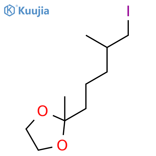 1,3-Dioxolane, 2-(5-iodo-4-methylpentyl)-2-methyl- structure