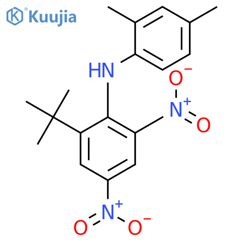 Benzenamine, 2-(1,1-dimethylethyl)-N-(2,4-dimethylphenyl)-4,6-dinitro- structure