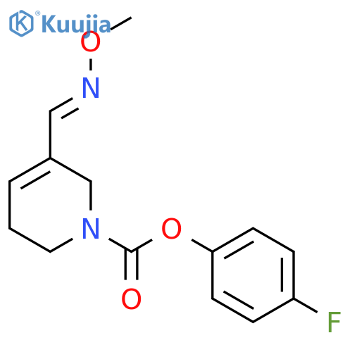 1(2H)-Pyridinecarboxylicacid, 3,6-dihydro-5-[(methoxyimino)methyl]-, 4-fluorophenyl ester, (E)- (9CI) structure
