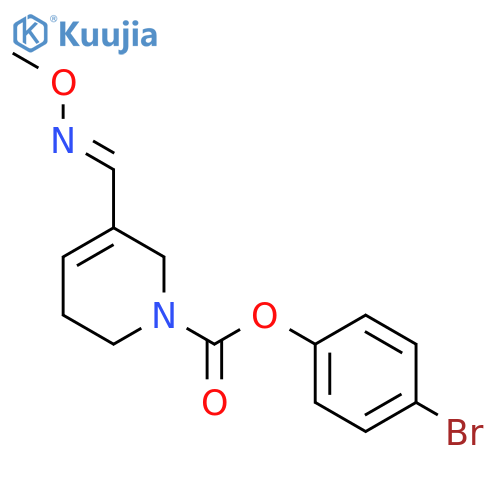 1(2H)-Pyridinecarboxylicacid, 3,6-dihydro-5-[(methoxyimino)methyl]-, 4-bromophenyl ester, (E)- (9CI) structure