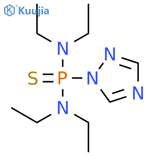 Phosphonothioic diamide, N,N,N',N'-tetraethyl-P-1H-1,2,4-triazol-1-yl- structure