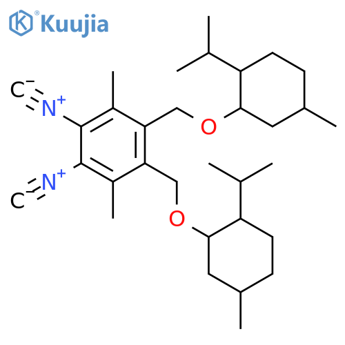 Benzene, 1,2-diisocyano-3,6-dimethyl-4,5-bis[[[(1R,2S,5R)-5-methyl-2-(1-methylethyl)cyclohexyl]oxy]methyl]- structure