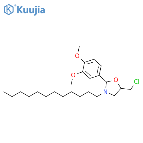 Oxazolidine, 5-(chloromethyl)-2-(3,4-dimethoxyphenyl)-3-dodecyl- structure