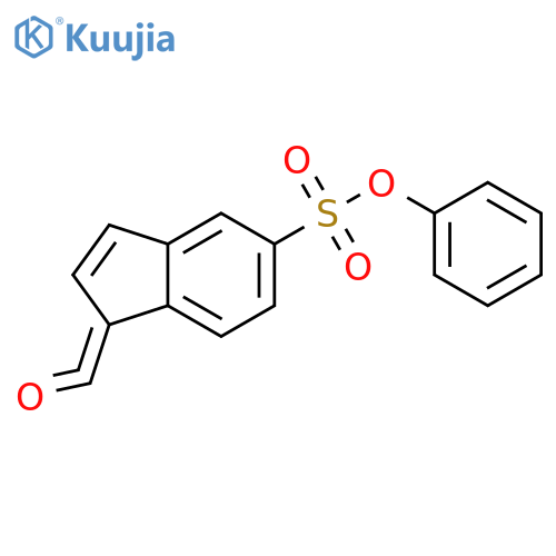 1H-Indene-5-sulfonic acid, 1-carbonyl-, phenyl ester structure