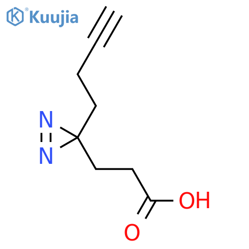 3-(3-(But-3-yn-1-yl)-3H-diazirin-3-yl)propanoic acid structure