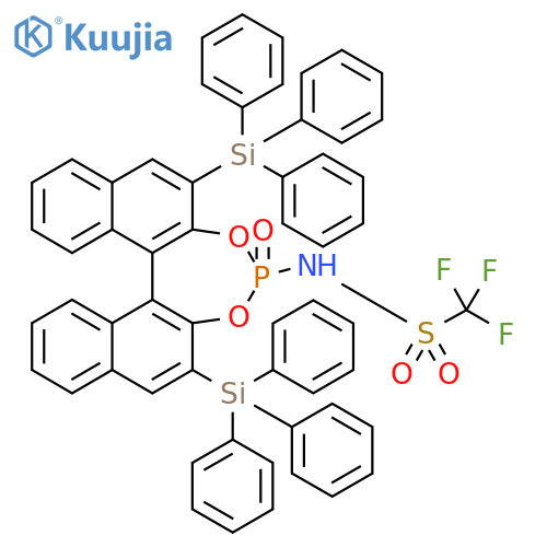 1，?1，?1-Trifluoro-?N-?[(11bS)?-?4-?oxido-?2，?6-?bis(triphenylsilyl)?dinaphtho[2，?1-?d:1'，?2'-?f]?[1，?3，?2]?dioxaphosphepin-?4-?yl]?methanesulfonamide structure