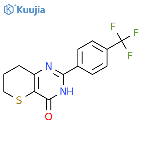 2-(4-(Trifluoromethyl)phenyl)-7,8-dihydro-3H-thiopyrano[3,2-D]pyrimidin-4(6H)-one structure