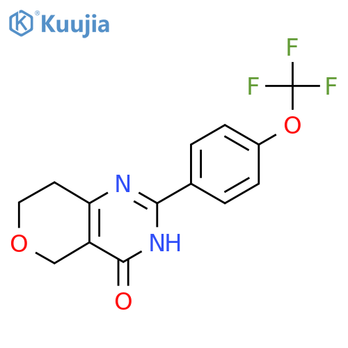 2-(4-(Trifluoromethoxy)phenyl)-7,8-dihydro-3H-pyrano[4,3-D]pyrimidin-4(5H)-one structure