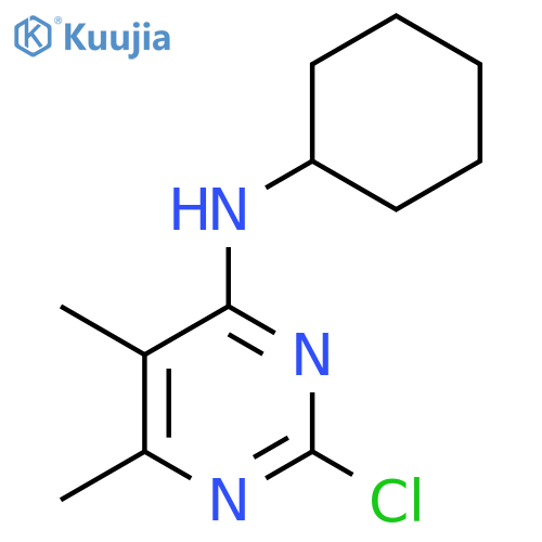 2-chloro-N-cyclohexyl-5,6-dimethyl-4-Pyrimidinamine structure