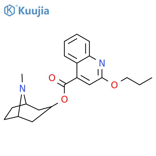 4-Quinolinecarboxylicacid, 2-propoxy-, (3-endo)-8-methyl-8-azabicyclo[3.2.1]oct-3-yl ester structure