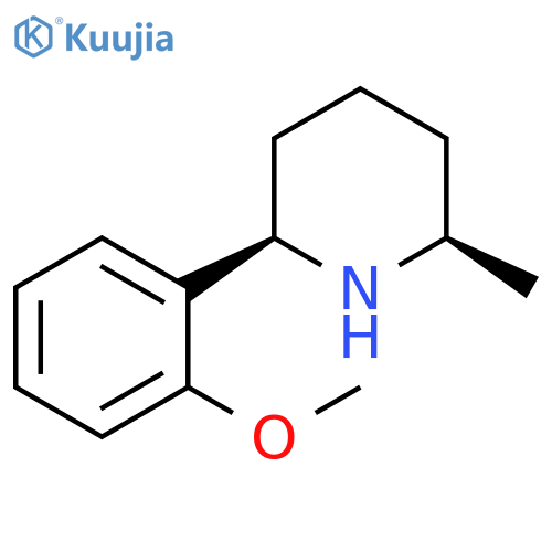 rac-(2R,6R)-2-(2-methoxyphenyl)-6-methylpiperidine, cis structure