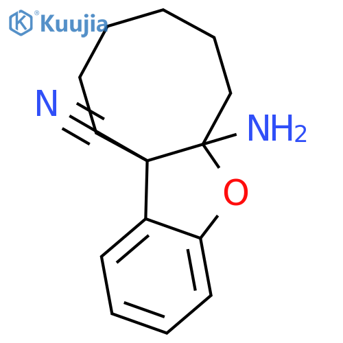 Benzo[b]cycloocta[d]furan-11a(5aH)-carbonitrile, 5a-amino-6,7,8,9,10,11-hexahydro-, (5aR,11aR)-rel- structure
