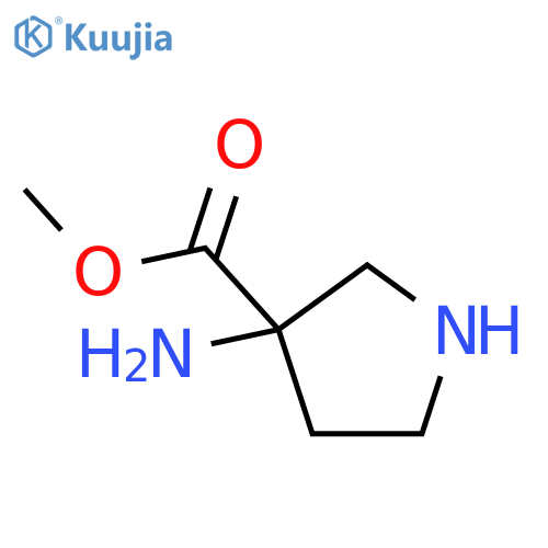 3-Pyrrolidinecarboxylicacid, 3-amino-, methyl ester, (R)- (9CI) structure