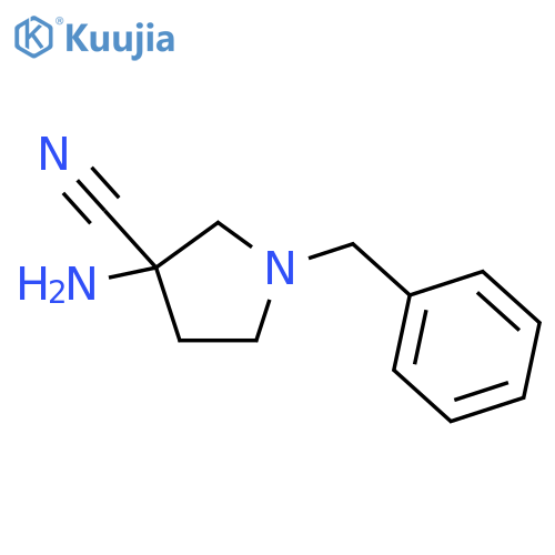 3-amino-1-benzyl-pyrrolidine-3-carbonitrile structure