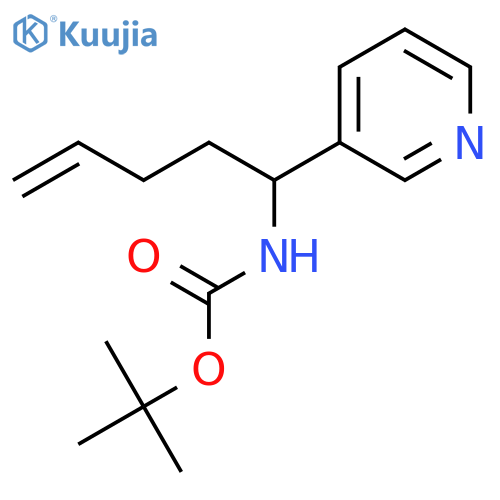 Carbamic acid, [1-(3-pyridinyl)-4-pentenyl]-, 1,1-dimethylethyl ester structure