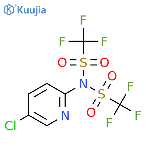 2-N,N-Bis(trifluoromethylsulfonyl)amino-5-chloropyridine structure