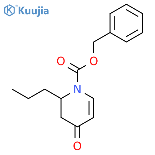 Benzyl 4-oxo-2-propyl-3,4-dihydropyridine-1(2H)-carboxylate structure