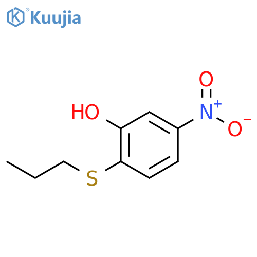 Phenol, 5-nitro-2-(propylthio)- structure