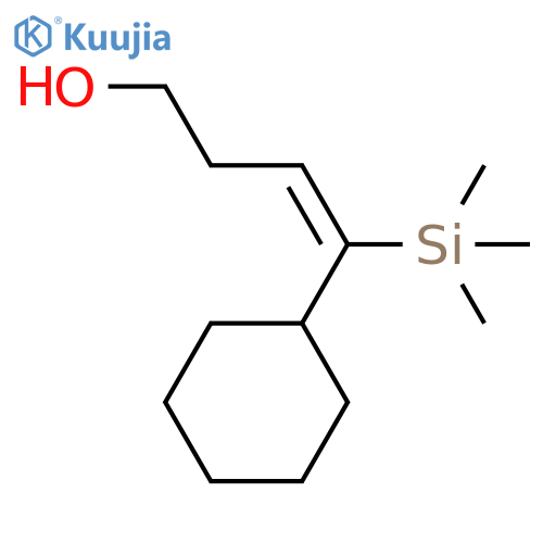 3-Buten-1-ol, 4-cyclohexyl-4-(trimethylsilyl)-, (E)- structure