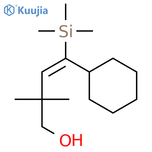 3-Buten-1-ol, 4-cyclohexyl-2,2-dimethyl-4-(trimethylsilyl)-, (E)- structure