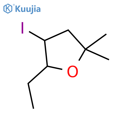 Furan, 5-ethyltetrahydro-4-iodo-2,2-dimethyl-, (4R,5S)-rel- structure