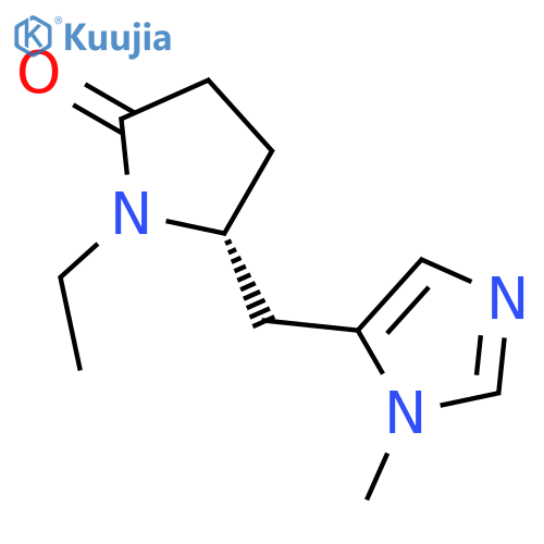 2-Pyrrolidinone, 1-ethyl-5-[(1-methyl-1H-imidazol-5-yl)methyl]-, (R)- structure