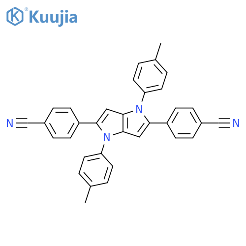 4,4'-[1,4-Dihydro-1,4-bis(4-methylphenyl)pyrrolo[3,2-b]pyrrole-2,5-diyl]bis-benzonitrile structure