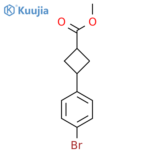 Methyl 3-(4-bromophenyl)cyclobutanecarboxylate structure