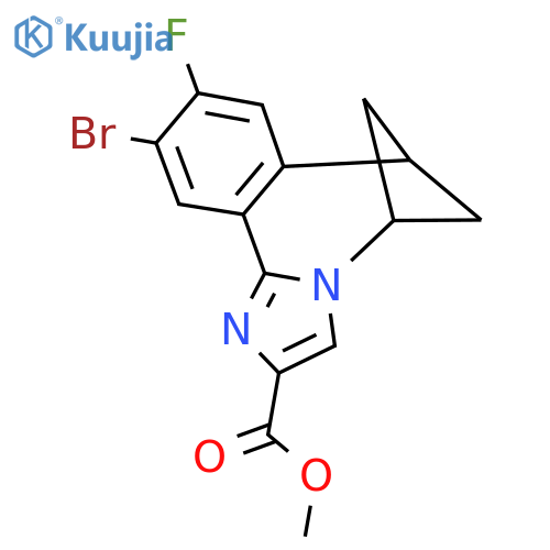 Methyl 10-bromo-9-fluoro-6,7-dihydro-5H-5,7-methanobenzo[c]imidazo[1,2-a]azepine-2-carboxylate structure