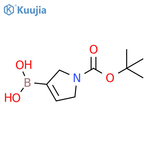 {1-(tert-butoxy)carbonyl-2,5-dihydro-1H-pyrrol-3-yl}boronic acid structure