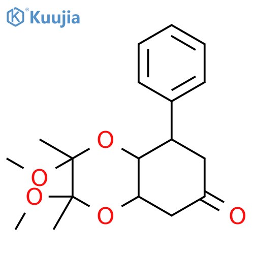 1,4-Benzodioxin-6(5H)-one, hexahydro-2,3-dimethoxy-2,3-dimethyl-8-phenyl-, (2S,3S,4aR,8R,8aR)- structure