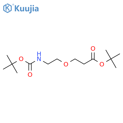 tert-Butyl 3-(2-((tert-butoxycarbonyl)amino)ethoxy)propanoate structure