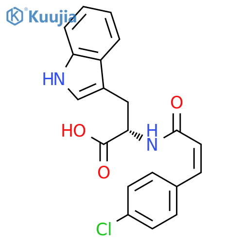 L-Tryptophan, N-[3-(4-chlorophenyl)-1-oxo-2-propenyl]- structure
